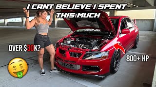 HOW MUCH DID I SPEND BUILDING MY 800HP EVO 8 TOTAL COST BREAK DOWN [upl. by Yesnnyl]