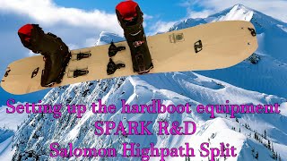 Aufbau der Hardboot Bindung von Spark RampD auf das Salomon Highpath Splitboard [upl. by Sidell]