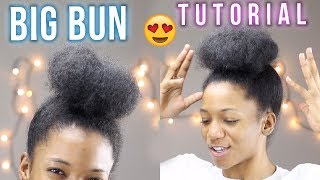 How to Make Your BunPuff Bigger with Short Thick Natural Hair  Annesha Adams [upl. by Aicac587]