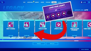 How to complete ALL 55 LEGACY ACHIEVEMENTS Fortnite Season 3  quotLeave Your Legacyquot Punch Card [upl. by Magdau]