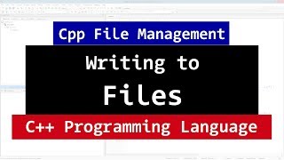 Writing to a File in C using Ofstream Class  Video Tutorial [upl. by Aeikan981]