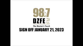 DZFEFM 987 MHz Sign OFF January 21 2023 [upl. by Dnar655]