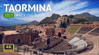 Sicily 2023 Walking Tour in 4K  Explore The Streets Of Taormina [upl. by Paloma]