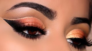 How To  StepbyStep Double Cut Crease on Hooded Eyes  Fall Makeup Tutorial [upl. by Euqimod]