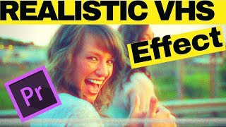 How to add realistic VHS effect to your video in Premiere pro cc 2017 tutorial [upl. by Gene]