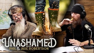 Phil amp Jase Both Go BellyUp in the Mud amp Jase Has an Ugly Encounter with a Miscreant  Ep 810 [upl. by Novelc]