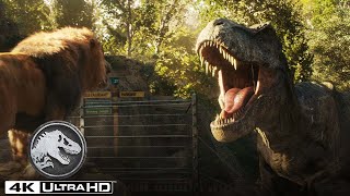 Os Melhores Momentos da T rex em 4K HDR  Jurassic World [upl. by Oicnecserc46]