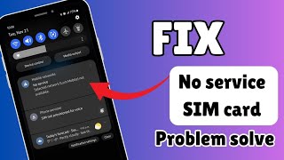 How to Fix No Service SIM Card Problem On Android। SIM Card No Service Problem Solve On Android [upl. by Madea]