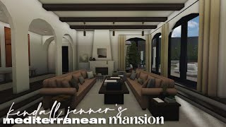 Bloxburg  Kendall Jenners Mediterranean Mansion  950k  House Build [upl. by Oisacin]