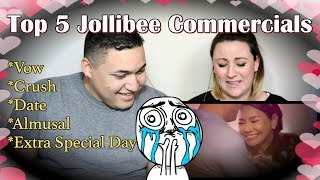 Top 5 Jollibee Commercial Vow Crush Date Almusal Extra Special DayCOUPLES REACTION [upl. by Annonyw]