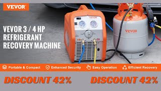 VEVOR 34 HP Refrigerant Recovery Machine  Portable AC Recovery Machine with HighPressure Protecti [upl. by Lisle]