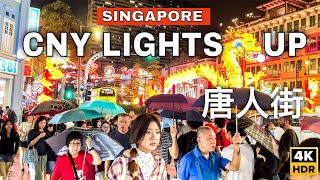 🇸🇬4K  Singapore Chinatown CNY Lights Up 2024  Chinatown CNY Street Market Tour [upl. by Anoed434]