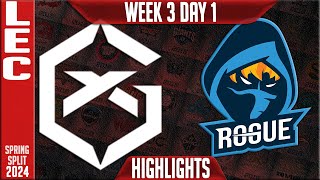 GX vs RGE Highlights  LEC Spring 2024 W3D1  GiantX vs Rogue [upl. by Addy422]