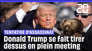 Donald Trump ciblé par des tirs en plein meeting [upl. by Suckram406]