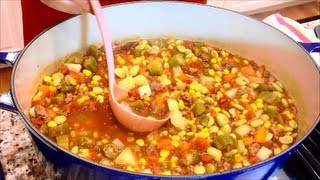 How to Make Hearty Southern Vegetable Soup with Beef [upl. by Vanny]