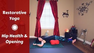 Restorative Yoga for Hip Opening amp Psoas Release 45 mins [upl. by Rena207]