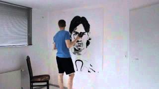 Lionel Messi  Painting with a football shoe  ARTgerecht  1 [upl. by Beutner]