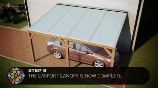 Carport canopy installation guide with structured polycarbonate [upl. by Enomaj]