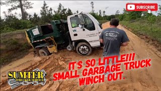 Its so little Small garbage truck winch out [upl. by Wil192]