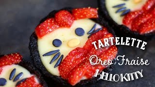 RECETTE TARTE OREO HELLO KITTY  TART HELLO KITTY [upl. by Enneire]