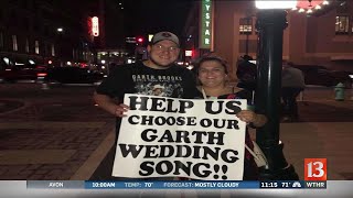 Garth Brooks helps local couple choose wedding song [upl. by Salkcin]