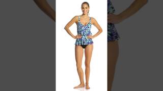 Dolfin Aquashape Womens St Lucia Ruffle Tier One Piece Swimsuit  SwimOutletcom [upl. by Kore571]