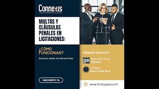 Webinar Costa Rica Multas y Cláusulas Penales en Licitaciones ¿Cómo funcionan [upl. by Ierdna]