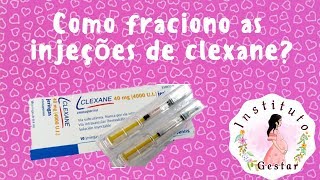 Como fraciono as injeções de clexane [upl. by Kirt]