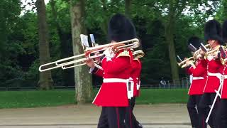 Coldstream band trooping the colour rehearsals [upl. by Suirtimid]