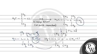 An organic compound A C4H9Cl on reaction with Nadiethyl ether gives a hydrocarbon which on mo [upl. by Yalc]