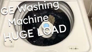 GE GTW465 Washing A HUGE Load [upl. by Keverian869]