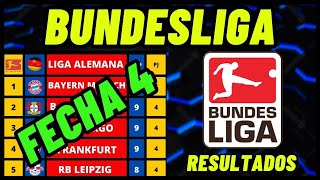 TABLA DE POSICIONES DE LA BUNDESLIGA 20242025 FECHA 4 RESULTADOS Y CLASIFICACIÓN LIGA ALEMANA [upl. by Lydnek]