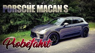 Porsche Macan S Probefahrt Test deutsch  Fahrbericht Porsche Macan S 3 0 V6 340 PS [upl. by Sumetra]