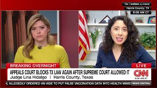 Judge Lina Hidalgo spoke with CNN News anchor Kate Bolduan about SB 4 [upl. by Cullen]