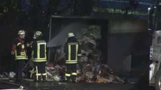 Containerbrand bei Aldi in TroisdorfFriedrichWilhelmsHütte am 281115 [upl. by Andie]