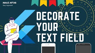 Decoration of TextField flutter video tutorial in English part 24 [upl. by Orimlede]