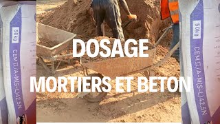 Astuces maçonnerie  Dosage en ciment des mortiers et des bétons dans les bâtiments [upl. by Anrol316]