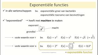 exponentiële en logaritmische functies  9 inleiding exponentiële functies [upl. by Aihsercal973]