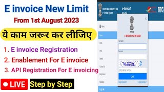 How to Registration for Einvoicing on Portal l E invoice registration from 182023 l einvoice [upl. by Dickenson]