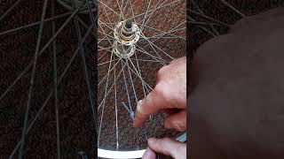 Fiberfix spoke installing amp last option use Part8 emergencyspoke wheeltempfix cyclewheel [upl. by Ahsennod]