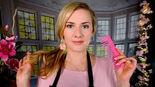 Spring Hair Care ASMR 🌸 Gentle Shampoo and Brushing  Soft Spoken [upl. by Pool]