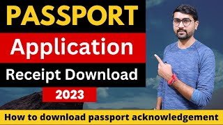 How to download passport appointment receipt [upl. by Brenden]