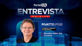 PORTAL ON ENTREVISTA Pivatto candidato a Prefeito de Cosmópolis [upl. by Nedgo370]