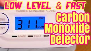 Low Level Carbon Monoxide Detector 25 ppm alarm and Real World Testing [upl. by Un]