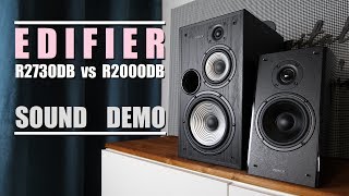 Edifier R2730DB vs Edifier R2000DB  Sound Demo w Bass Test [upl. by Ladd607]