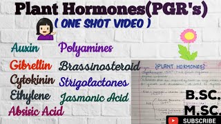 What are Plant Hormones Types of Plant Growth Regulators PolyaminesBrassinosteroidsPGR [upl. by Norrad]