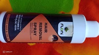 Floni Hair Removal Spray Removes Hair In One Go With Vitamin E amp Aloe Vera InformationampReview Hindi [upl. by Glassman]