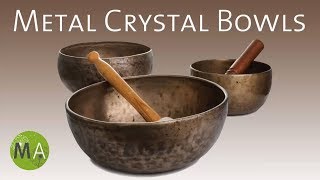 Metal Crystal Bowls  Tibetan Singing Bowls For Meditation [upl. by Ahpla]