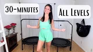 30Minute Rebounder Stretch Workout All Levels w I Jump Instead [upl. by Drawyah]