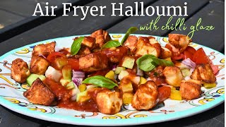 Quick and Easy Air Fryer Halloumi Tutorial With A Chilli Glaze Sauce [upl. by Avrom]